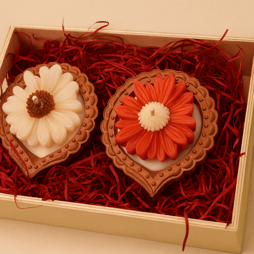 Clay Diya Flower Candles - Mittified