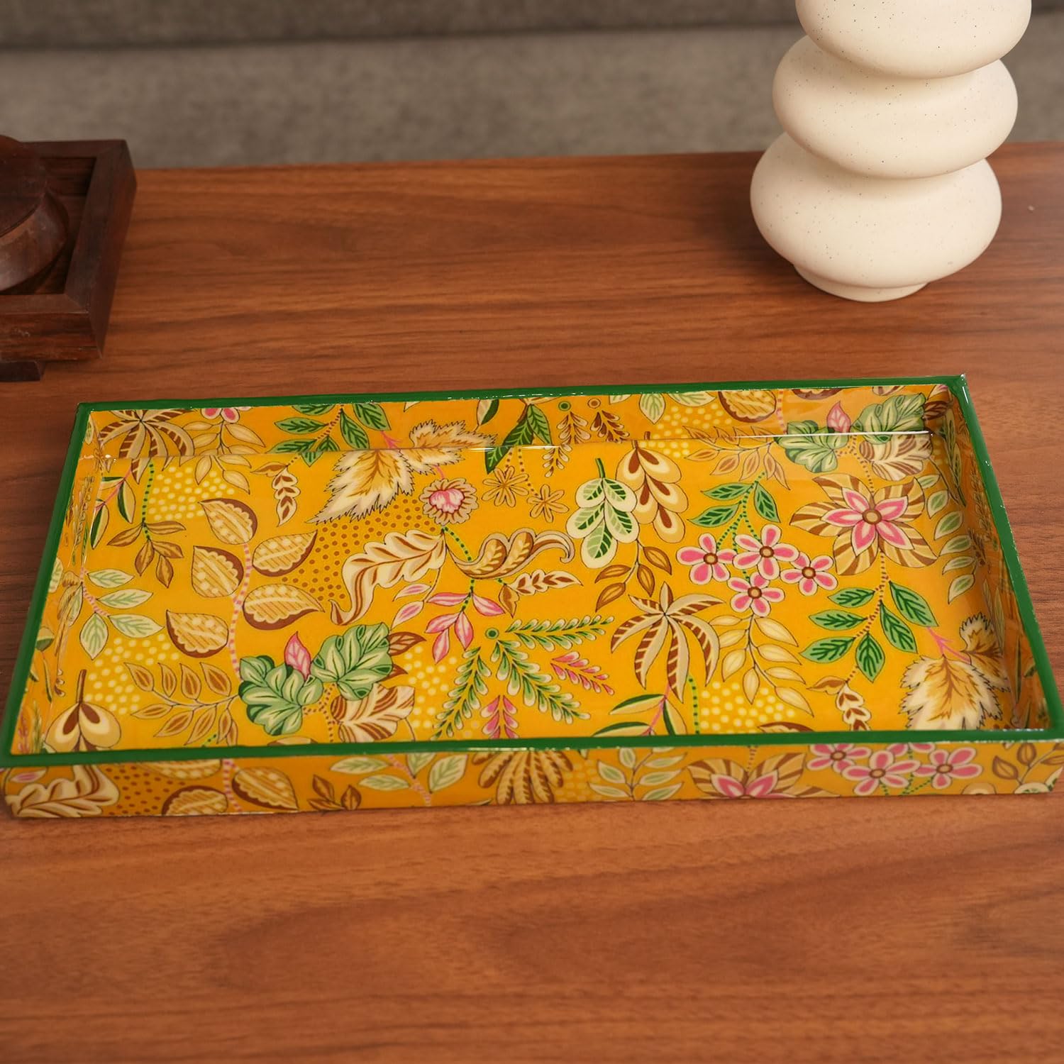 Enamel Printed Decorative Serving Tray - Mittified