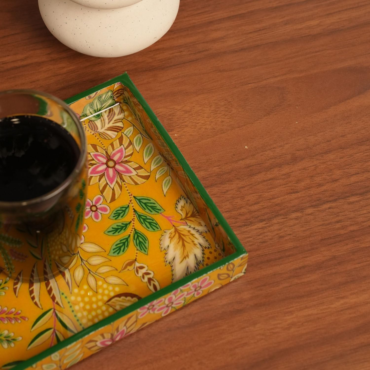 Enamel Printed Decorative Serving Tray - Mittified