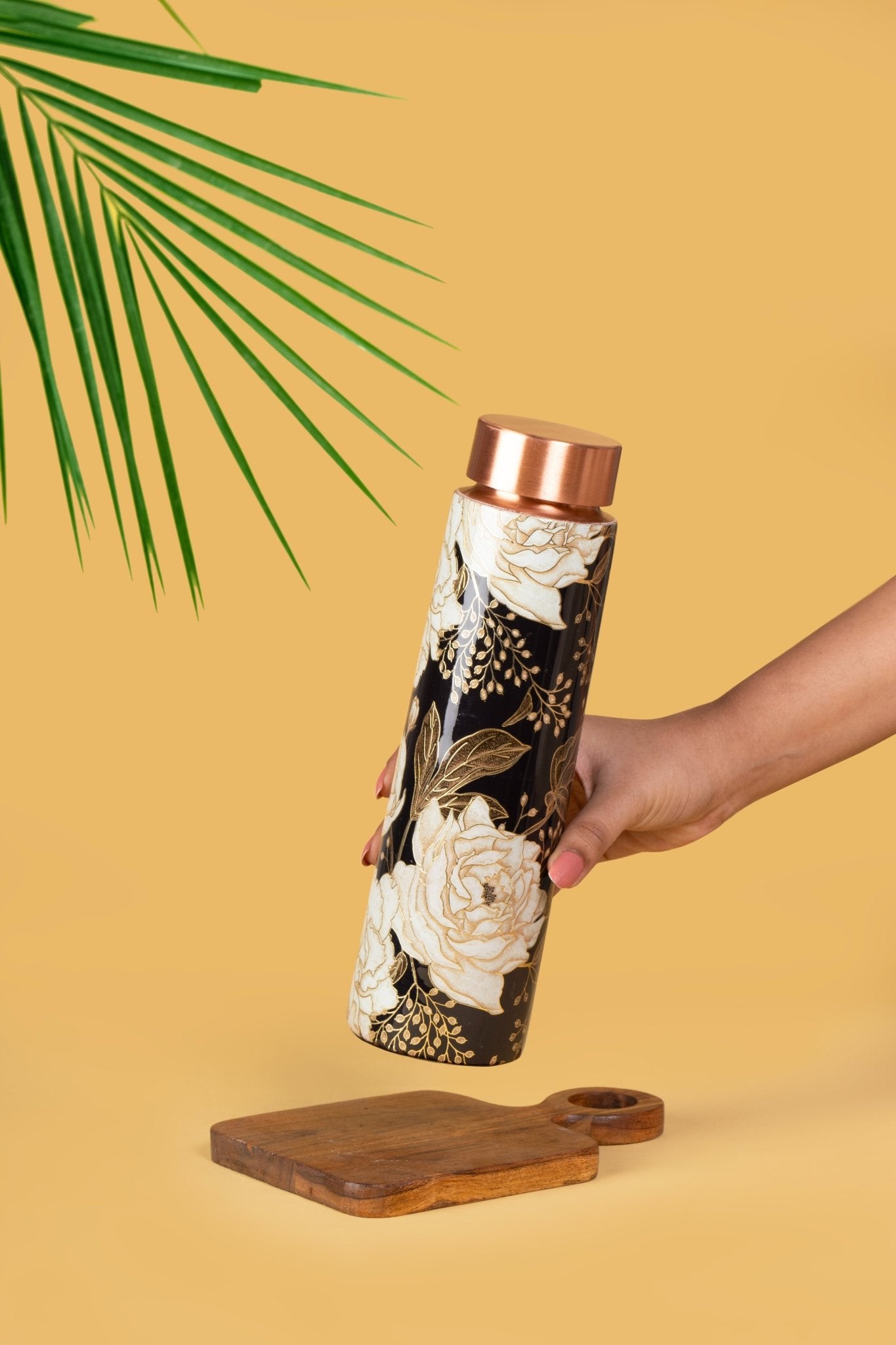Copper Gift Set Premium Black Satin Packaging – Copper Bottle and Tumblers Set India