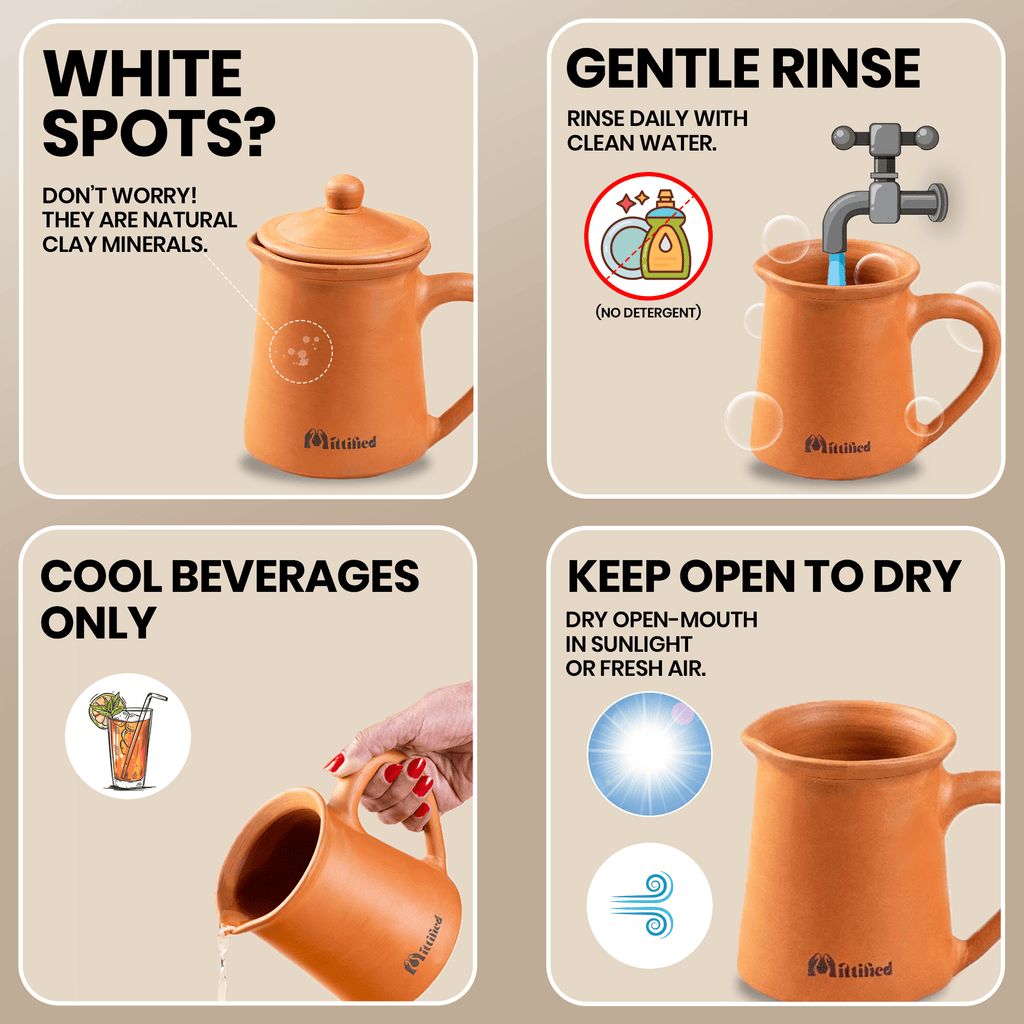 Jhakaas Jug Clay Water Jug - Mittified