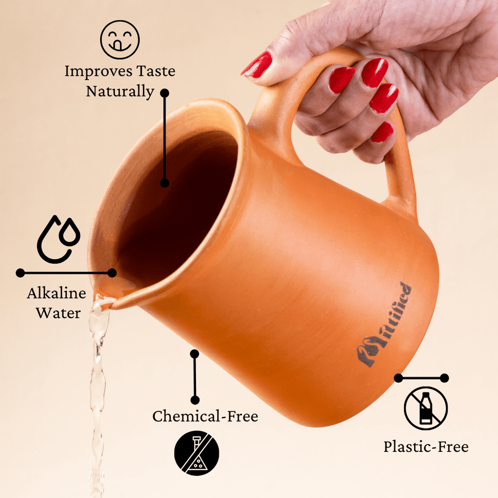 Jhakaas Jug Clay Water Jug - Mittified