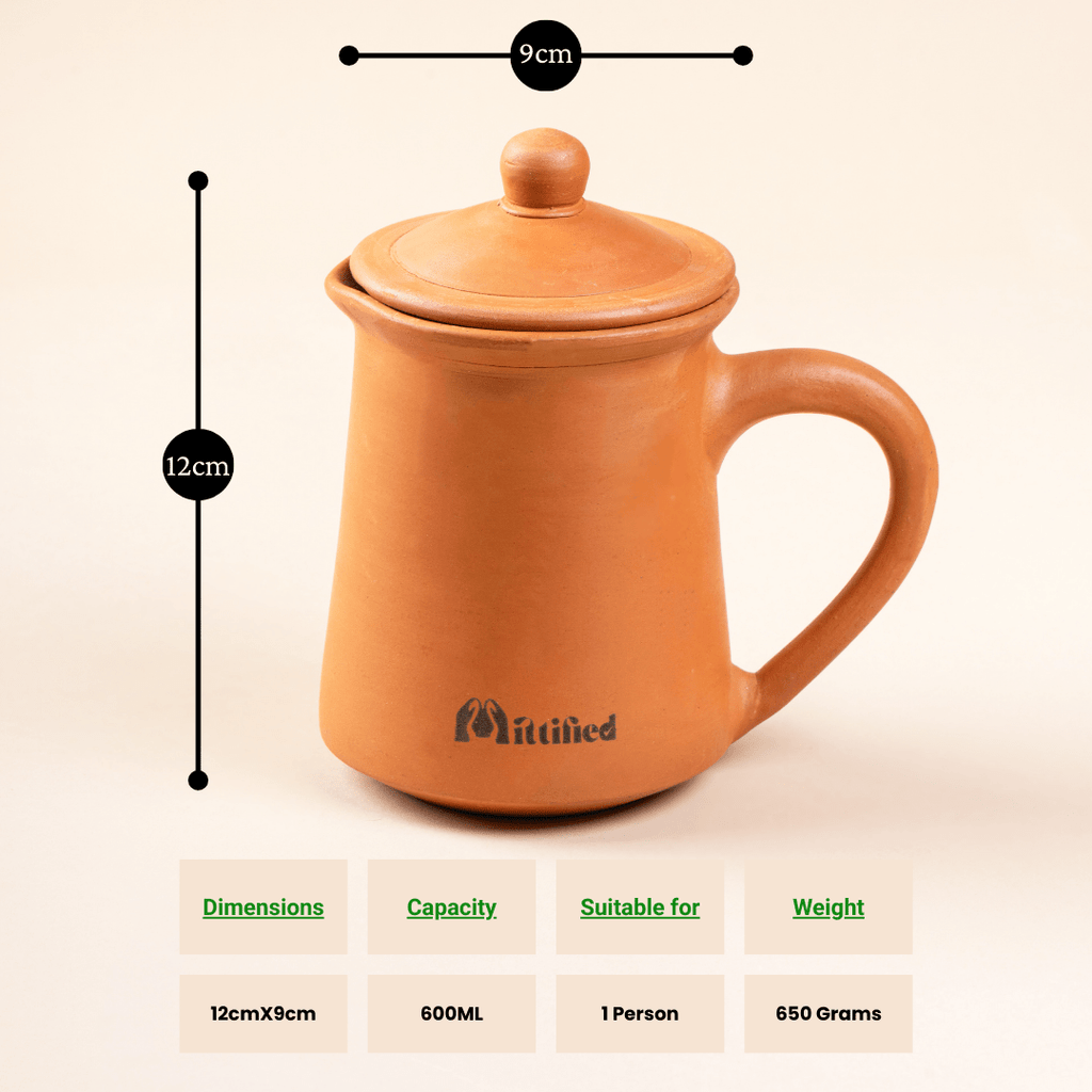 Jhakaas Jug Clay Water Jug - Mittified