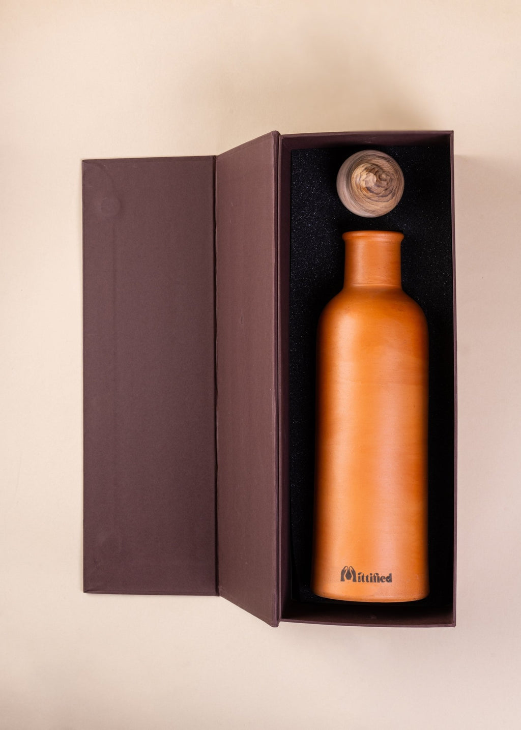 Mitti Marvel – Premium Shhesam Wood Lid (Clay water Bottle) - Mittified