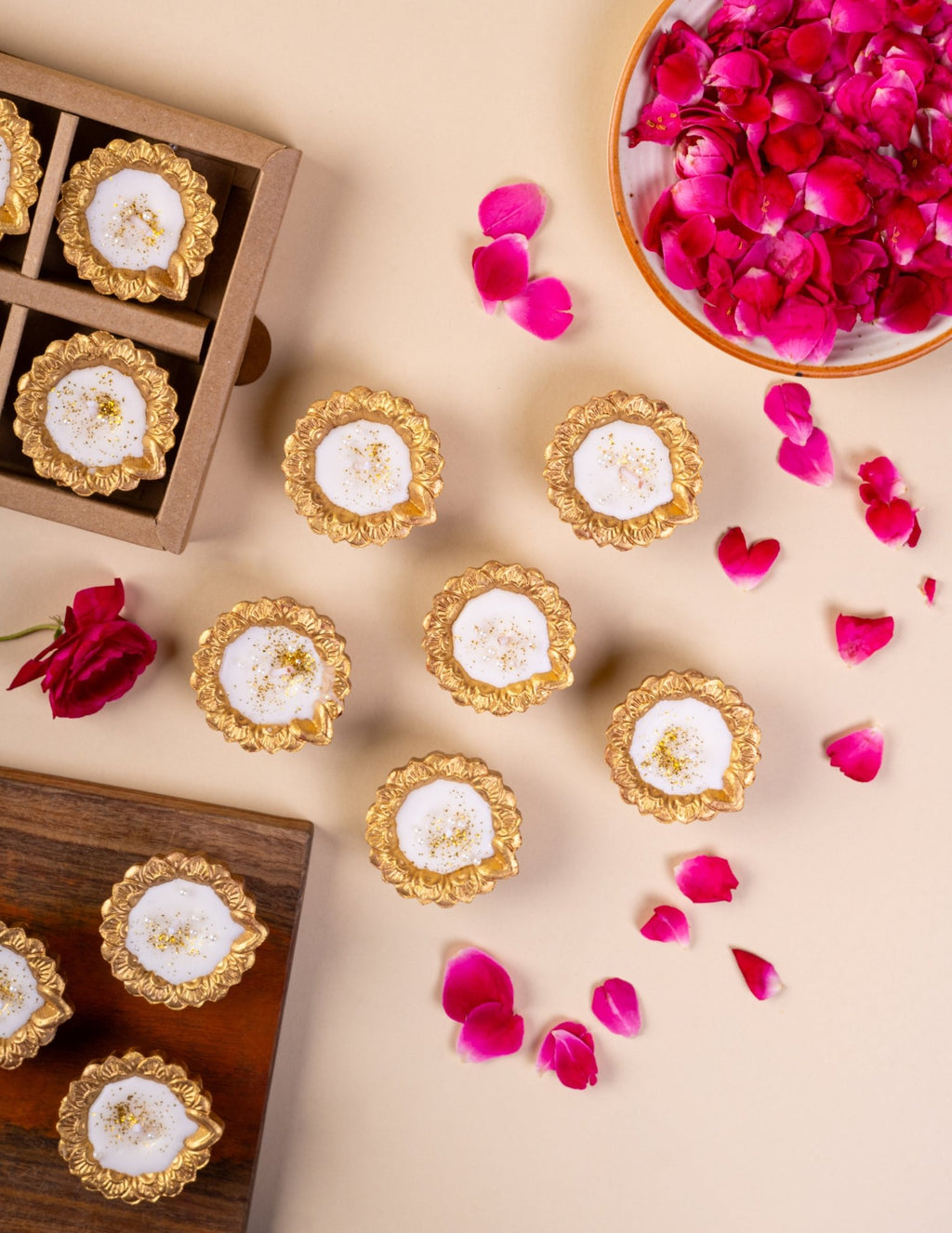 Mittified Golden Diya Candle - Mittified