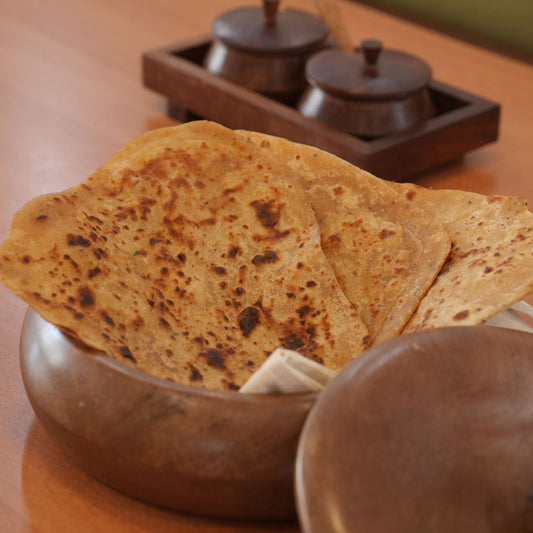 Mittified Handcrafted Acacia Wood Roti Box with Lid | Chapati Box | Wooden Roti Dabba | Keep Rotis Warm & Soft | Eco - Friendly Kitchen Storage - Mittified