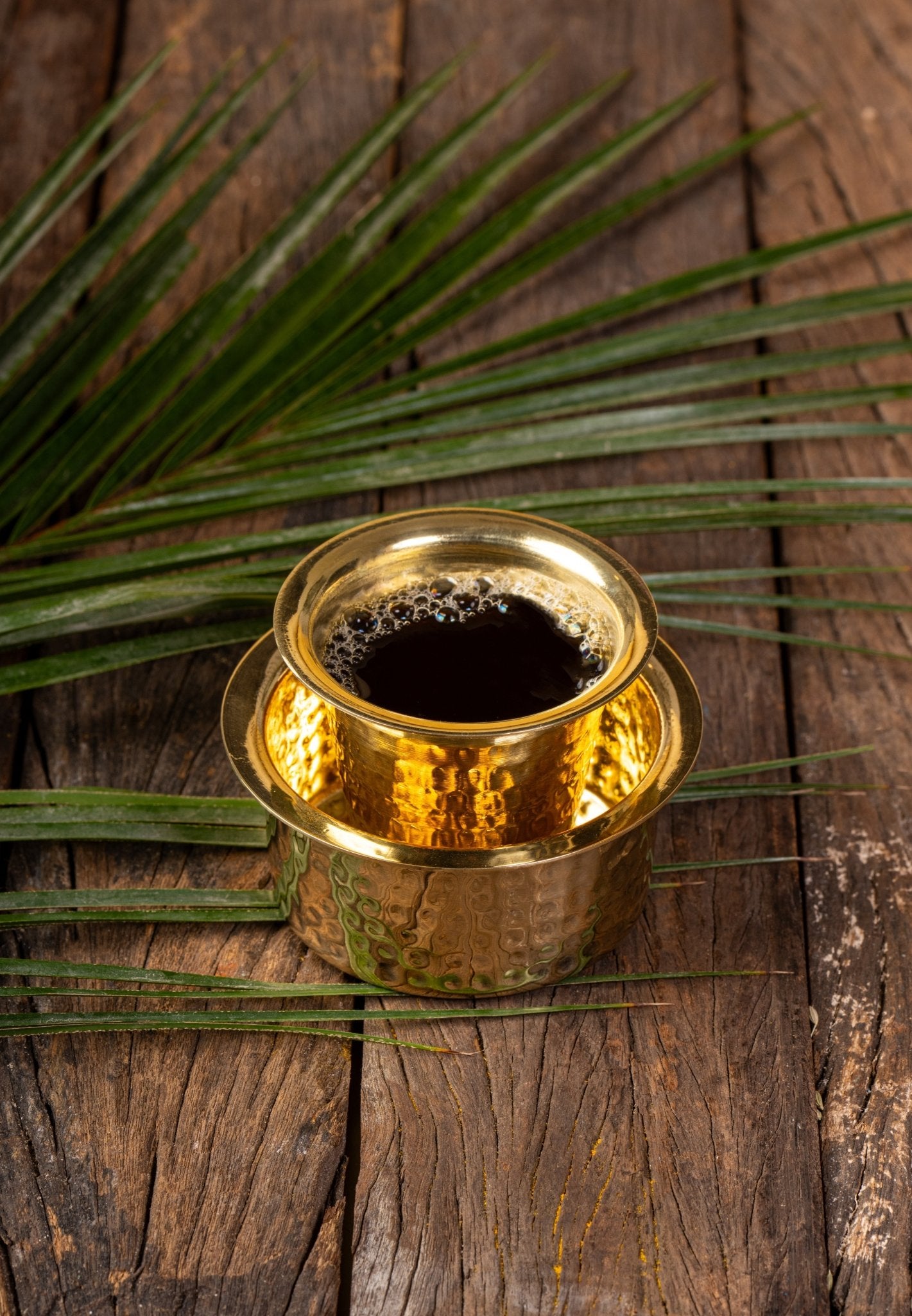 Noor - e - Sunehri Brass Dabara Coffee Set of 2 - Mittified