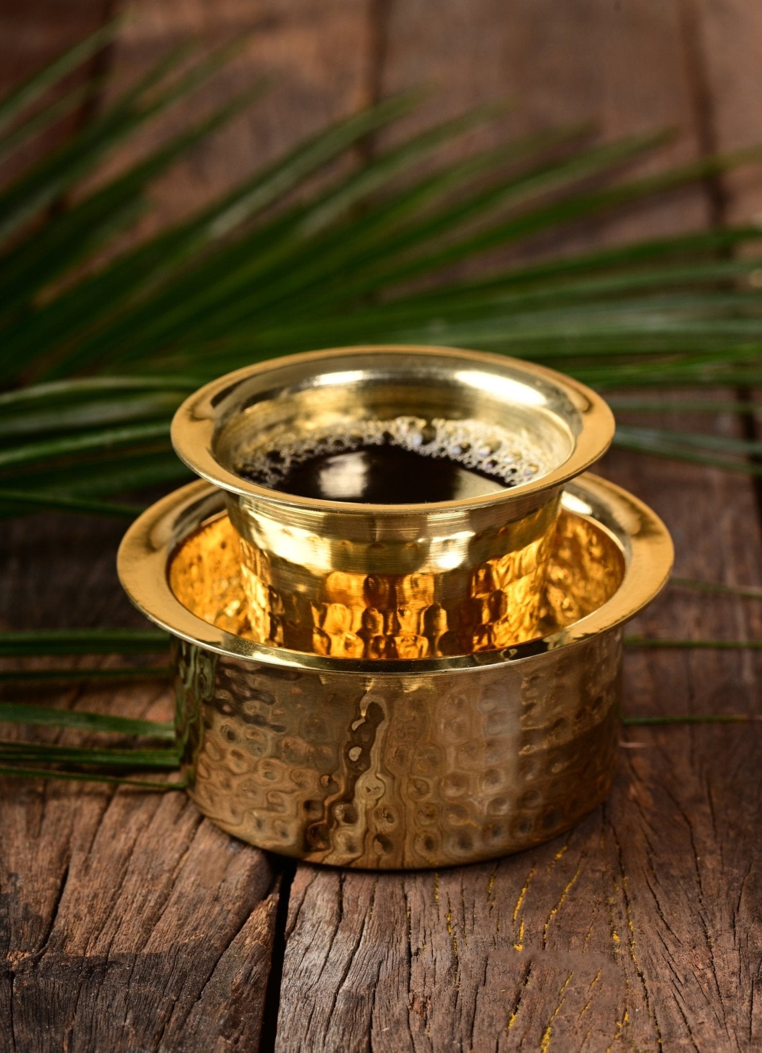 Noor - e - Sunehri Brass Dabara Coffee Set of 2 - Mittified