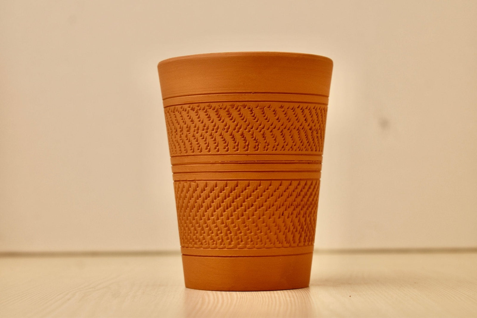 Patiala Pint Terracotta Clay Tumbler Set of 2 – Handcrafted Clay Pint Glass India
