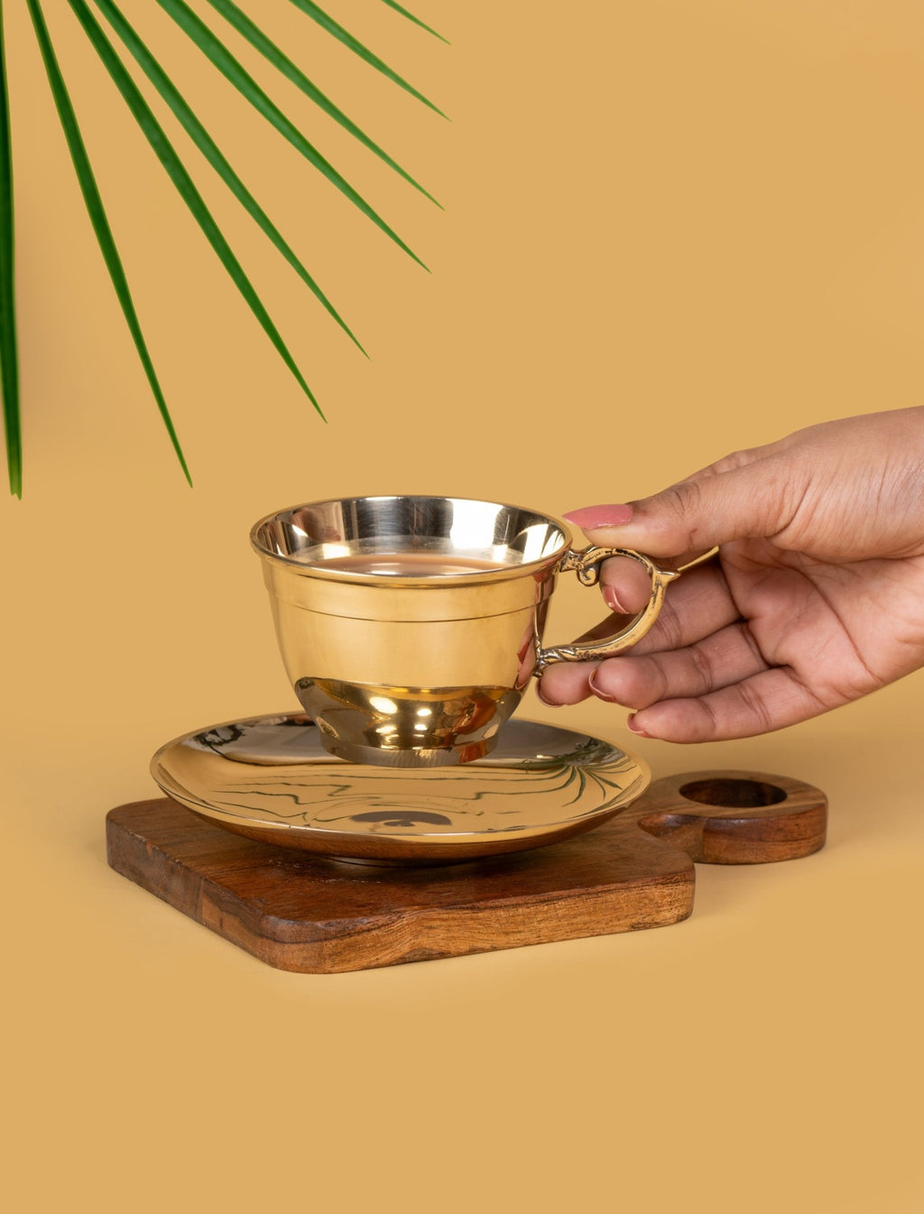Sunehri Brass Chai Set of 2 - Mittified
