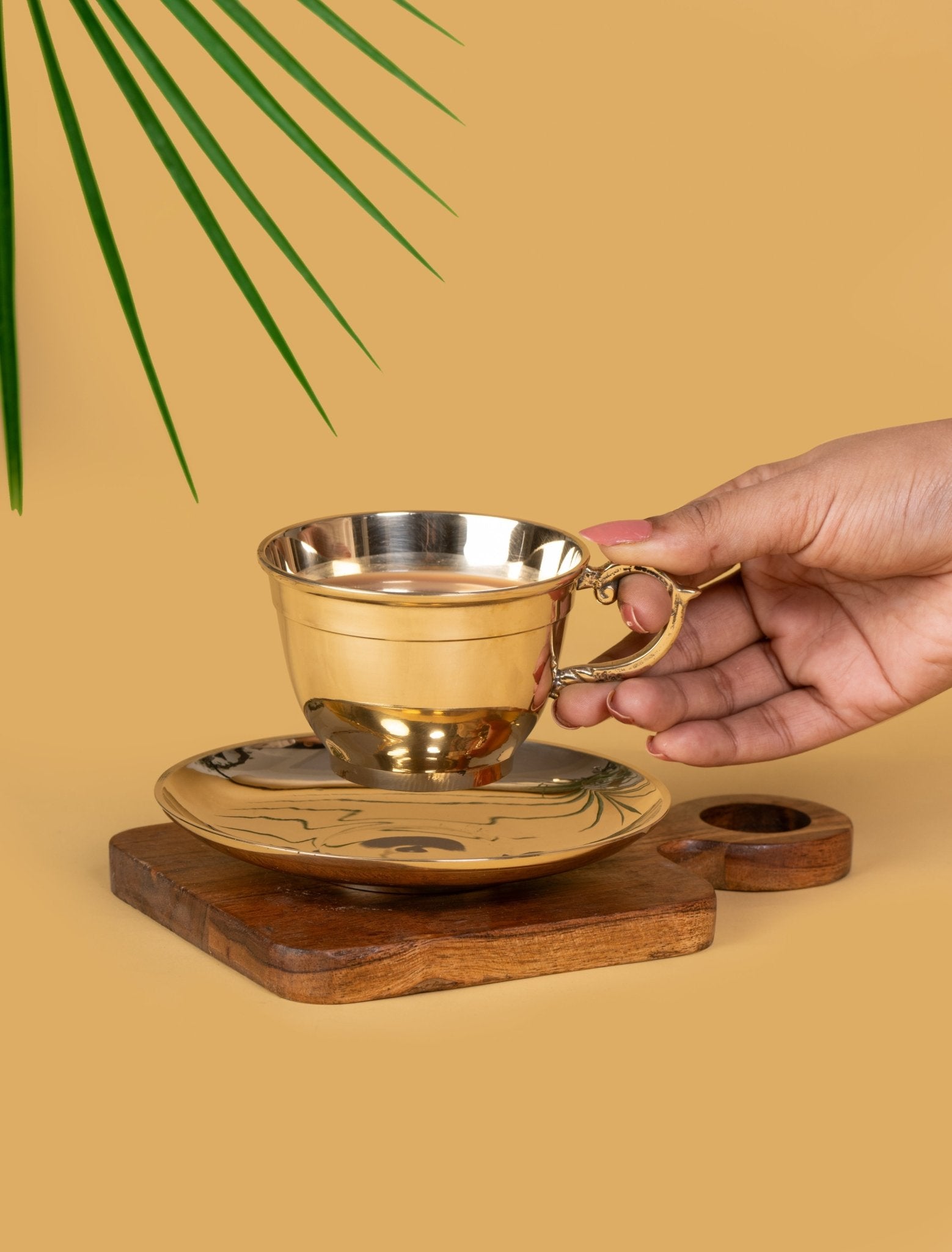 Sunehri Brass Chai Set of 2 - Mittified