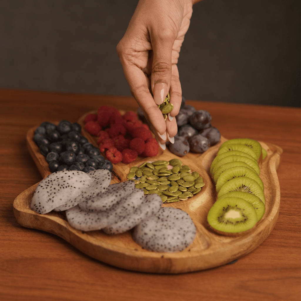 Wooden Hamsa Platter | Handcrafted Decorative Serving Platter - Mittified